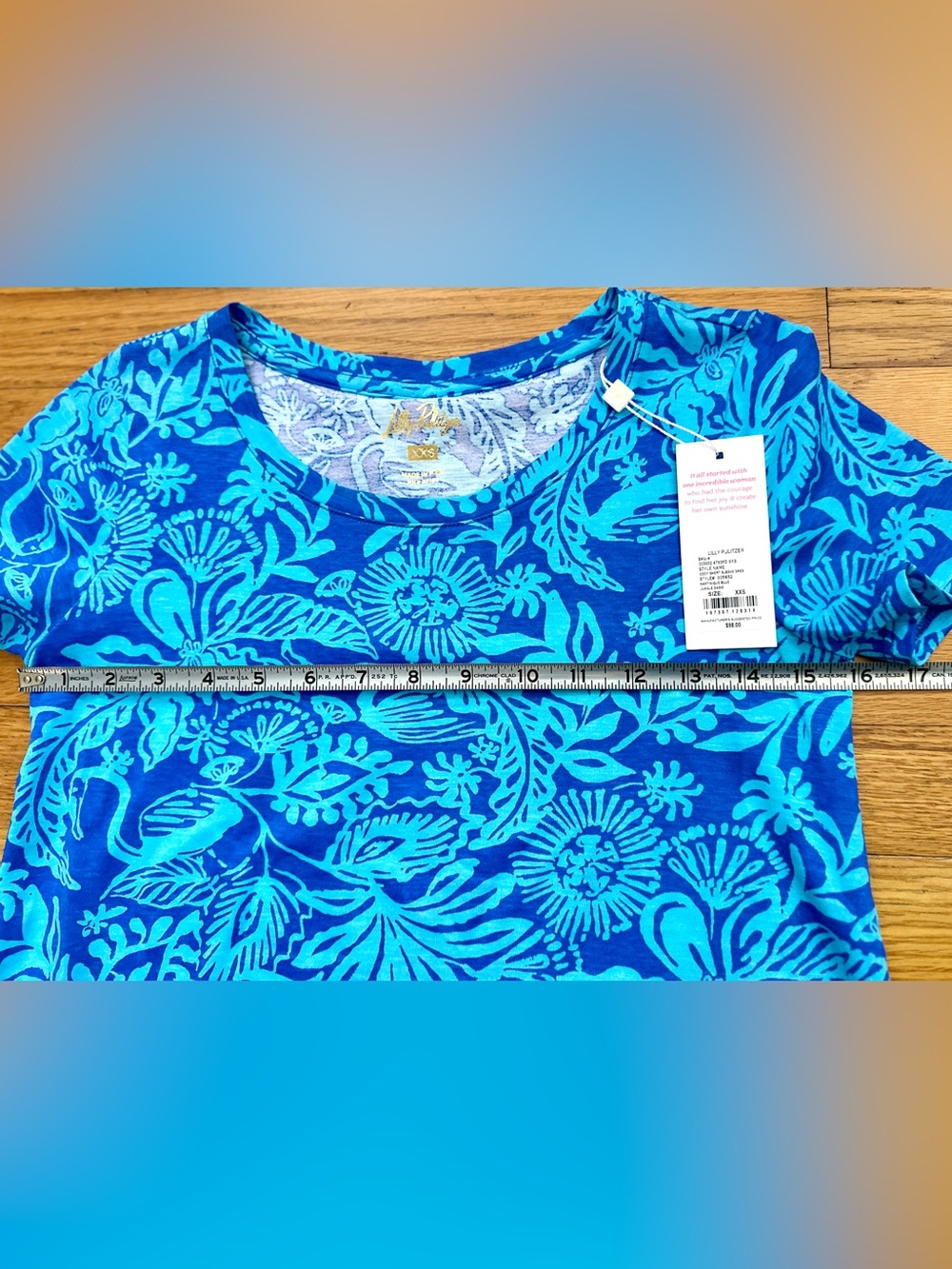 Lilly Pulitzer XXS NWT! Cody dress in 'Martinique Blue Jungle Oasis' 100% cotton - Picture 4 of 8